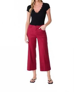NEW LEVEL99 annabelle crop wide leg pants in red